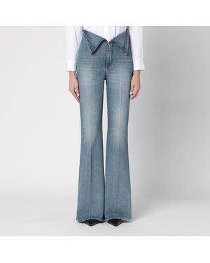 Alexander McQueen Flared Jeans With Turn-Ups - Blue