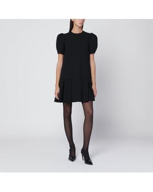 Moschino Mini Dress With Pleats - Black