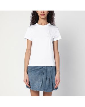 Loewe White T-shirt With Anagram Embroidery