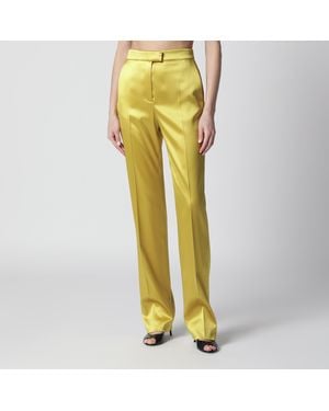 Valentino Avocado-Colored Trousers - Yellow