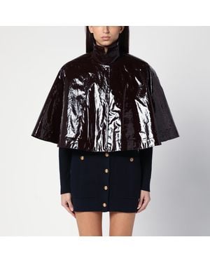 Chloé Short Shiny Cotton Cape - Black