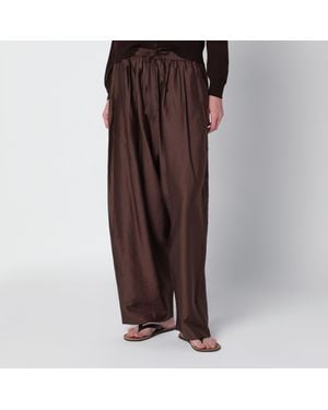 Cordera Pantalon Maxi Marron En Mélange De Lyocell