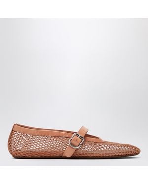 Alaïa Mesh Ballerina Shoes Blush Colour - Pink