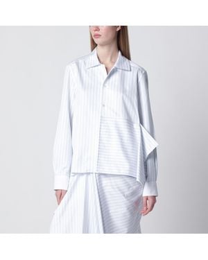 JW Anderson Striped Asymmetric Draped Shirt - White