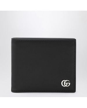 Gucci Zweifach Faltbare Geldbörse Gg Marmont Schwarz