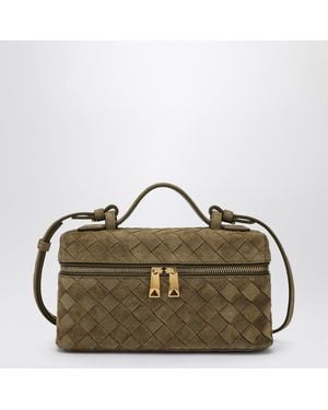 Bottega Veneta Sac Bang Bang Vanity Case Mud En Daim - Vert