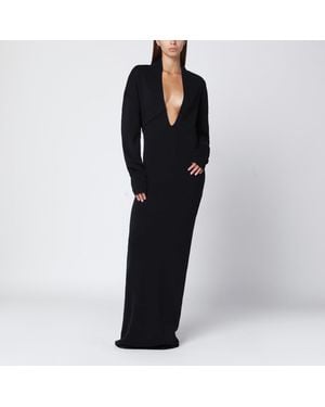 Entire studios Long Dress With Wide Neckline - Black