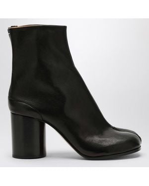 Maison Margiela Bottines Tabi En Cuir - Noir