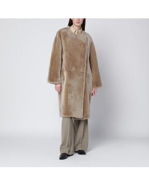 TOTEME Amber Shearling Coat - Natural