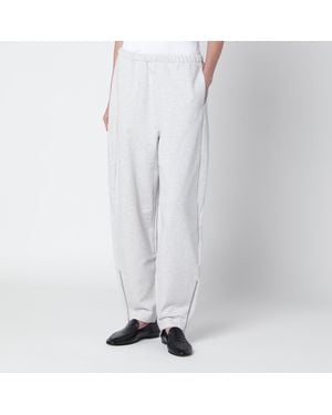 Cordera Pantalon Jogging Gris En Coton - Blanc