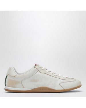 Gucci Sneaker Shift En Cuir Effet Délavé - Blanc
