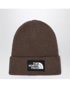 The North Face Beanie With Logo Patch - Brown