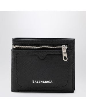 Balenciaga Mini Leather Rodeo Wallet in Black for Men | Lyst