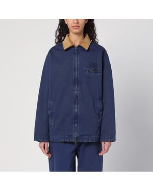 Miu Miu Indigo Vintage Effect Jacket - Blue