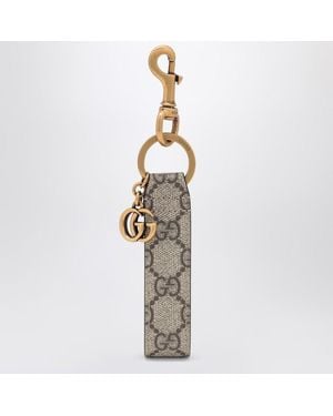 Gucci Portachiavi ophidia in tessuto gg supreme beige - Metallizzato