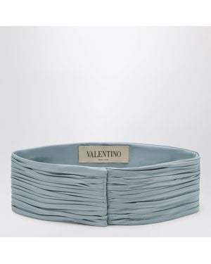 Valentino Garavani Veste Courte Gris Foncé En Viscose - Bleu