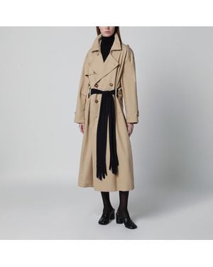 MM6 by Maison Margiela Cotton Trench Coat With Gloves - Metallic