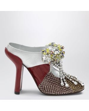 Dries Van Noten Patchwork Leather Mules With Decoration - Multicolour