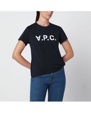 A.P.C. Marineblaues Baumwoll-T-Shirt - Schwarz