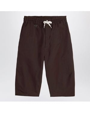 Adidas by Wales Bonner Coffee-Colored Nylon Bermuda Shorts - Brown