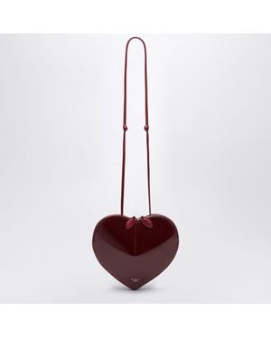Alaïa Dark Patent Leather Le Coeur Bag - Red