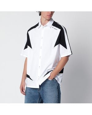 Off-White c/o Virgil Abloh Camicia Bowling Race Logo Star Bianca/Nera - Blu