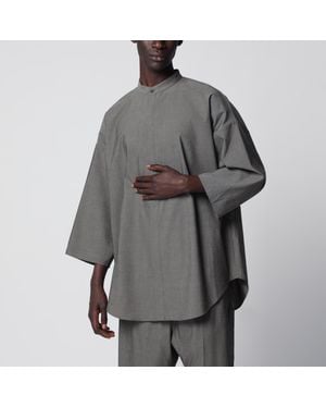Fear Of God Relaxed Mandarin Shirt - Grey