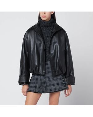 DURAZZI MILANO Leather Bomber - Black