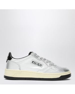 Autry Sneaker medalist in pelle argento - Bianco