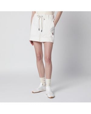 Moncler Technical Froissé Shorts - White