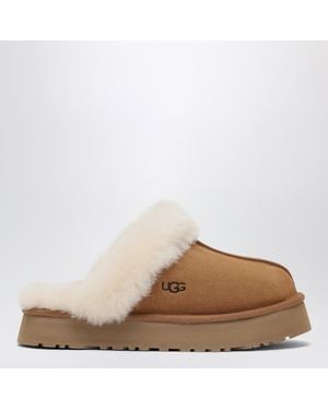 UGG Ciabatte Disquette Color Castagna - Marrone