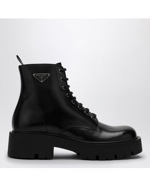 Prada Stivaletto in pelle spazzolata - Nero