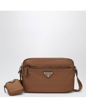 Prada Burnt Re-Nylon Crossbody Bag - Brown