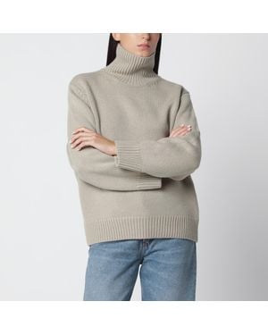 TOTEME Sage Oversized Lambswool Turtleneck Jumper - Natural