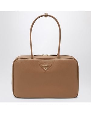 Prada Bauletto large in pelle caramello - Marrone