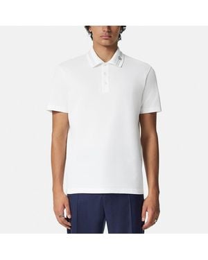 Versace Polo Shirt With Medusa Embroidery - White