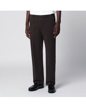 PT Torino Dark Cotton Trousers - Black