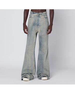 Rick Owens Pearl-Colored Vintage-Effect Bolan Bootcut Jeans - Gray