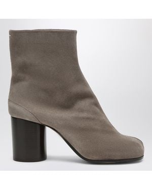 Maison Margiela Taupe Suede Tabi Ankle Boots - Gray