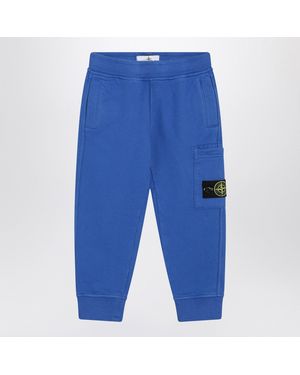 Stone Island Electric Cotton Jogging Trousers - Blue