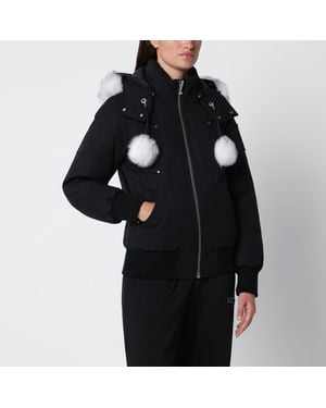 Moose Knuckles Original Debbie Cotton Bomber Jacket - Black