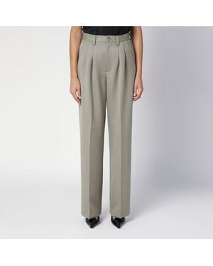 Anine Bing Khaki Wool Trousers - Grey