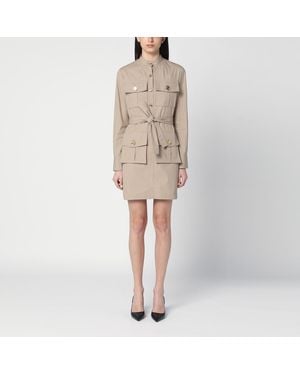 Givenchy Poplin Safari Dress Dresses in Natural | Lyst