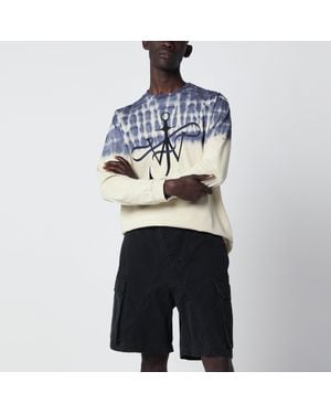 JW Anderson Écru/ Logo Print Sweatshirt - Blue
