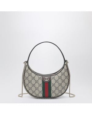 Gucci Kleine Ophidia Gg Schultertasche - Grau