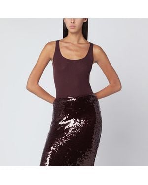 Roberto Collina Eggplant-Coloured Wool Tank Top - Purple