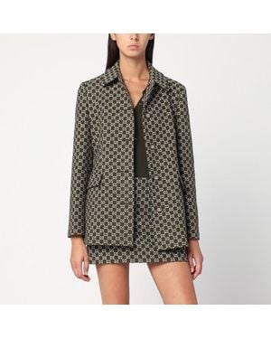 Gucci Giacca /bianca in cotone gg bouclé - Grigio