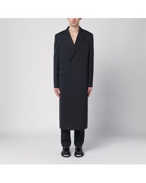 Gucci Cappotto lungo doppiopetto in lana - Nero