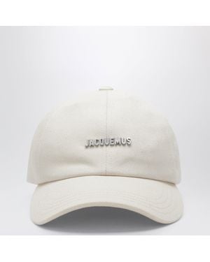 Jacquemus Cappello Da Baseball Bianco Con Logo