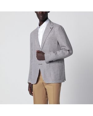 Tagliatore Single-Breasted Jacket With Pattern - Grey